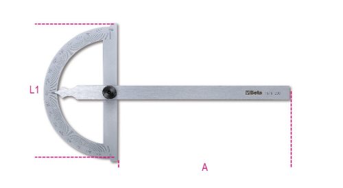 Beta 1676 120 Szögmérő, rozsdamentes acélból (016760012)
