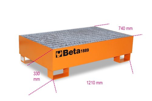 Beta 1889 Acél hordótartó 2 db 200 literes hordó szállítására és raktározására (018890200)