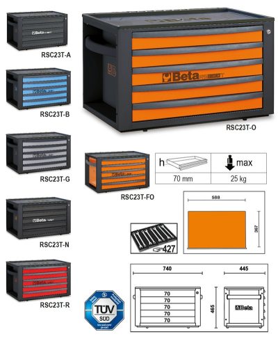 Beta RSC23T-A-5 FIÓKOS SZERSZÁMOS LÁDA (023003027)