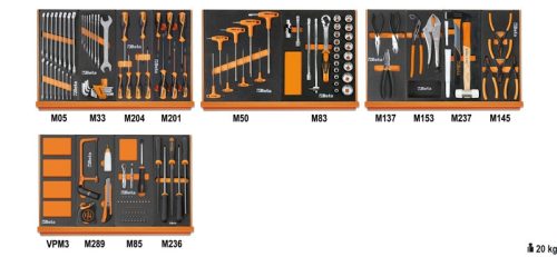 Beta 5904VU/2M 144 darabos szerszámkészlet habszivacs tálcában (059041212)