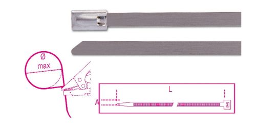 Beta BMS3745 Önzáró rozsdamentes acél kábelkötegelő szalag (BMS3745)