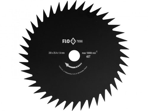 FLO FŰRÉSZTÁRCSA FŰKASZÁRA  40T 250/25,4 MM (79566)