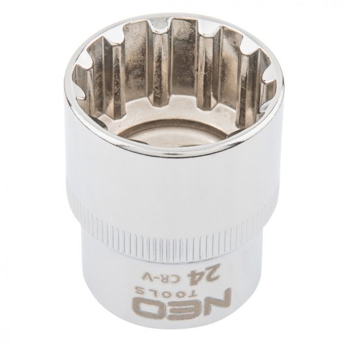 NEO Dugókulcs 24mm, 1/2", SPLINE (08-596)