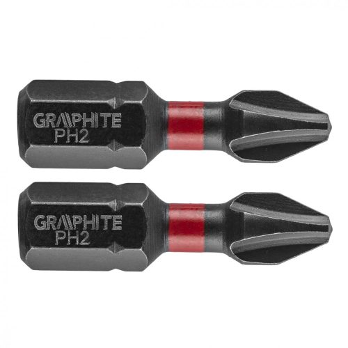 GRAPHITE Torziós ütvecsavarozó bit PH2x25mm, 2db. (56H501)