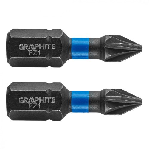 GRAPHITE Torziós ütvecsavarozó bit PZ1x25mm, 2db. (56H503)