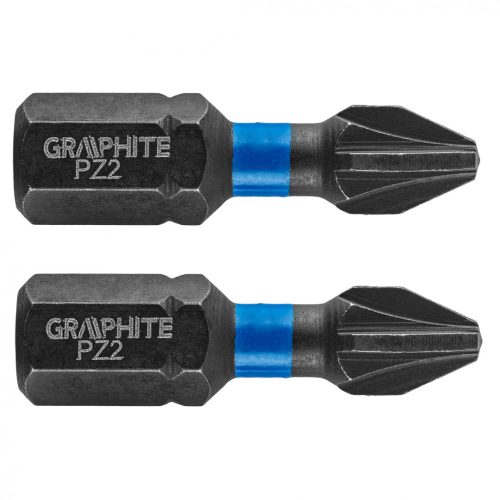 GRAPHITE Torziós ütvecsavarozó bit PZ2x25mm, 2db. (56H504)