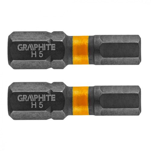 GRAPHITE Torziós ütvecsavarozó bit, hatlapú, 5x25mm, 2db. (56H508)