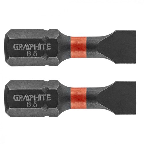 GRAPHITE Torziós ütvecsavarozó bit SL6.5x25mm, 2db. (56H511)