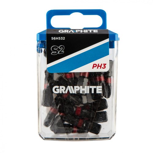 GRAPHITE Torziós ütvecsavarozó bit PH3x25mm, 20db. (56H532)