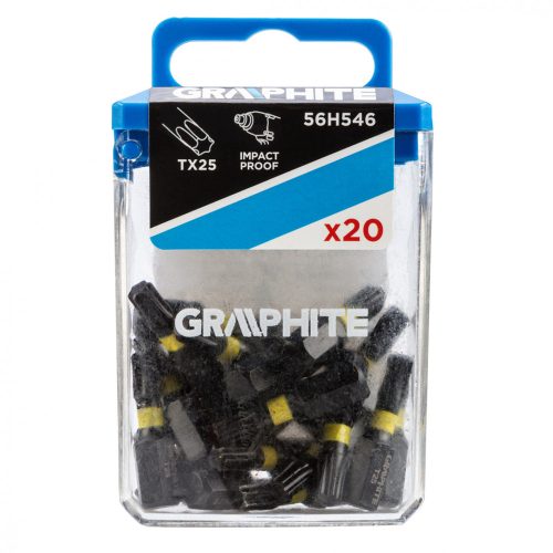 GRAPHITE Torziós ütvecsavarozó bit TX25 x 25mm, 20db (56H546)