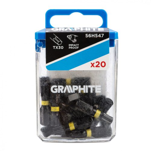 GRAPHITE Torziós ütvecsavarozó bit TX30 x 25mm, 20db (56H547)