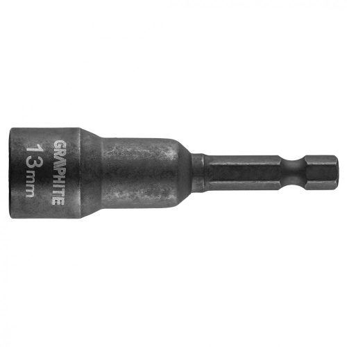 GRAPHITE Csavarbehajtó ütvecsavarozókhoz, hatlapú, Mágneses 13mm (56H553)