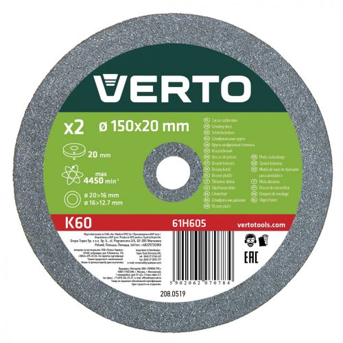 VERTO KÖSZÖRŰKORONG 150MM 2 db. (61H605)