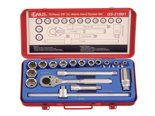 Genius Tools crowafej készlet, metrikus, 3/8", 18 darabos (GS-318M1)