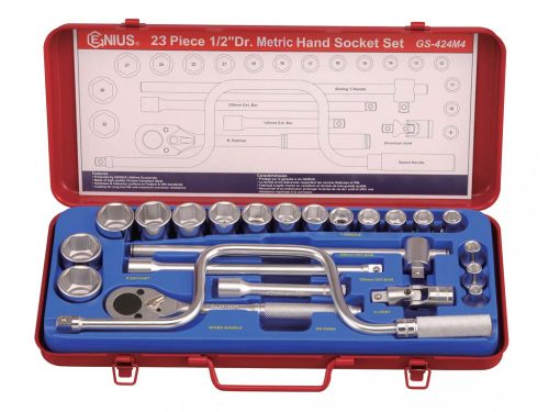 Genius Tools crowafej készlet, metrikus, 1/2", 23 darabos (GS-424M4)