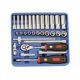 Genius Tools crowafej készlet, metrikus, hosszú és normál, 1/4", 30 darabos (TW-230M)