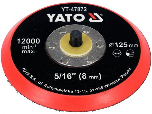 YATO TÉPŐZÁRAS GUMITÁNYÉR 125 MM 5/16" (YT-47872)