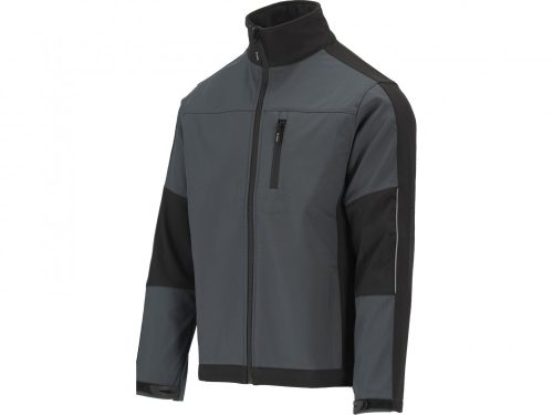 YATO Munkavédelmi softshell kabát szürke-fekete XL-es méret 3 zsebes (YT-79543)