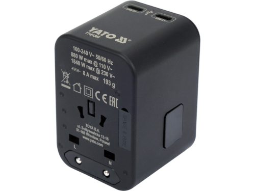 YATO UTAZÓ ADAPTER ÉS TÖLTŐ 65W (YT-81303)